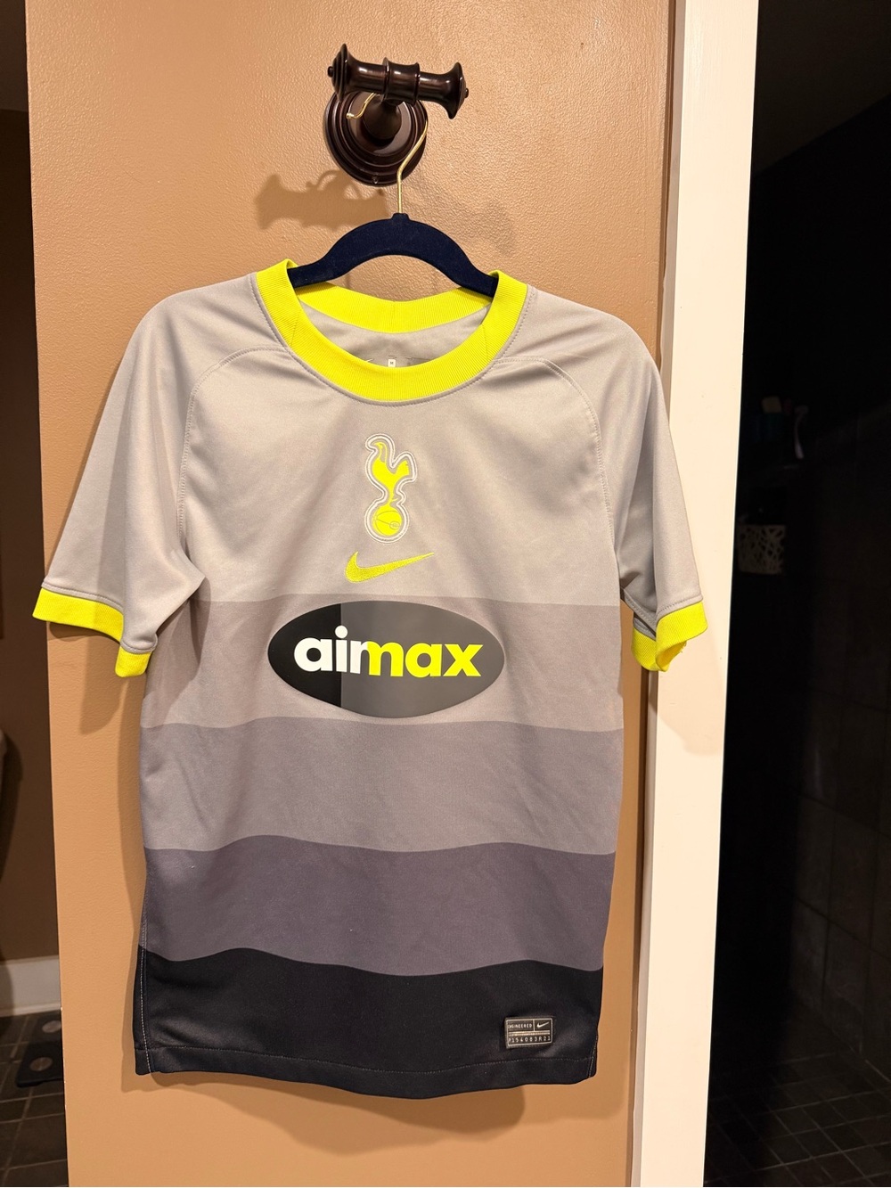 Nike Tottenham Hot Spurs Special Addition Kids Grey & Neon Yellow Soccer Jersey